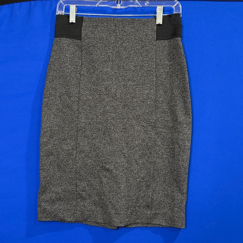 Ann Taylor Charcoal Skirt with Black Details
